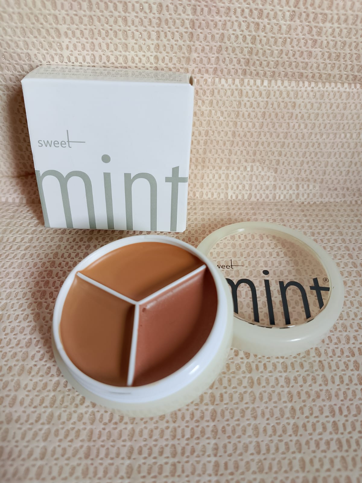 "Minty Glow Concealer Palette – A sleek, multi-shade concealer set with a creamy, blendable formula for flawless, long-lasting coverage. Perfect for all skin types, featuring hydrating ingredients for a natural, radiant finish