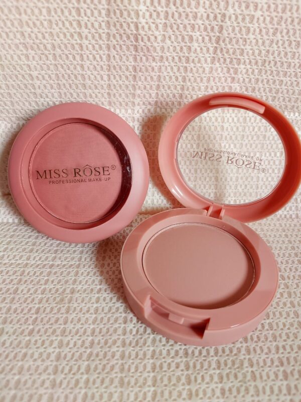 MISS ROSE® PROFESSIONAL MAKE-UP Blush - Natural pink flush blush with matte or satin finish, ultra-pigmented, long-lasting formula for a radiant, youthful glow.