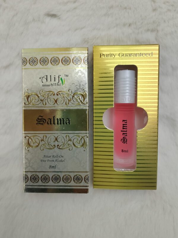 Salma Alcohol-Free Attar Roll-On Perfume 8ml by Alif Attar - Natural Long-Lasting Fragrance for Sensitive Skin