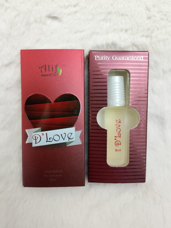 D'Love Premium Attar Roll-On – Alcohol-Free, Long-Lasting Fragrance with Exotic Floral, Woody & Musky Notes. Unisex, Skin-Friendly, and Travel-Friendly Perfume Oil.
