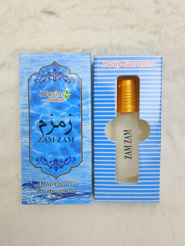 🕌 Wasim Attar Zam Zam – Alcohol-Free Roll-On Perfume | Long-Lasting Oriental Fragrance 🌿✨ A premium, 100% alcohol-free attar with a divine, long-lasting scent, featuring floral, woody, and musky notes. Perfect for daily wear, prayers, and special occasions. Comes in a travel-friendly roll-on bottle for effortless application. 🌸💖