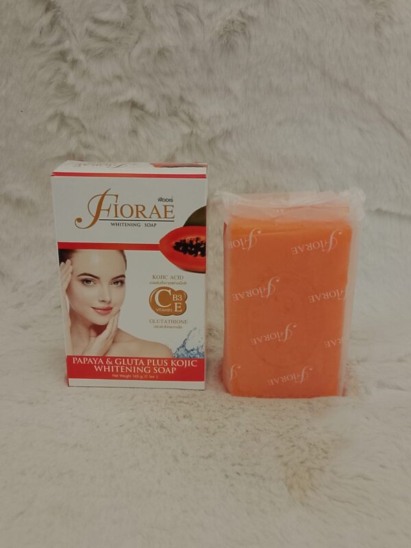 Fiorae Whitening Soap – Skin Brightening with Glutathione, Papaya & Kojic Acid for Radiant, Smooth, and Even-Toned Skin