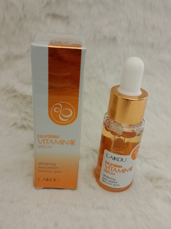 Laikou California Vitamin C Serum for whitening, spot removal, and antioxidant protection. Brightens skin, evens tone, and reduces dark spots for a youthful glow.